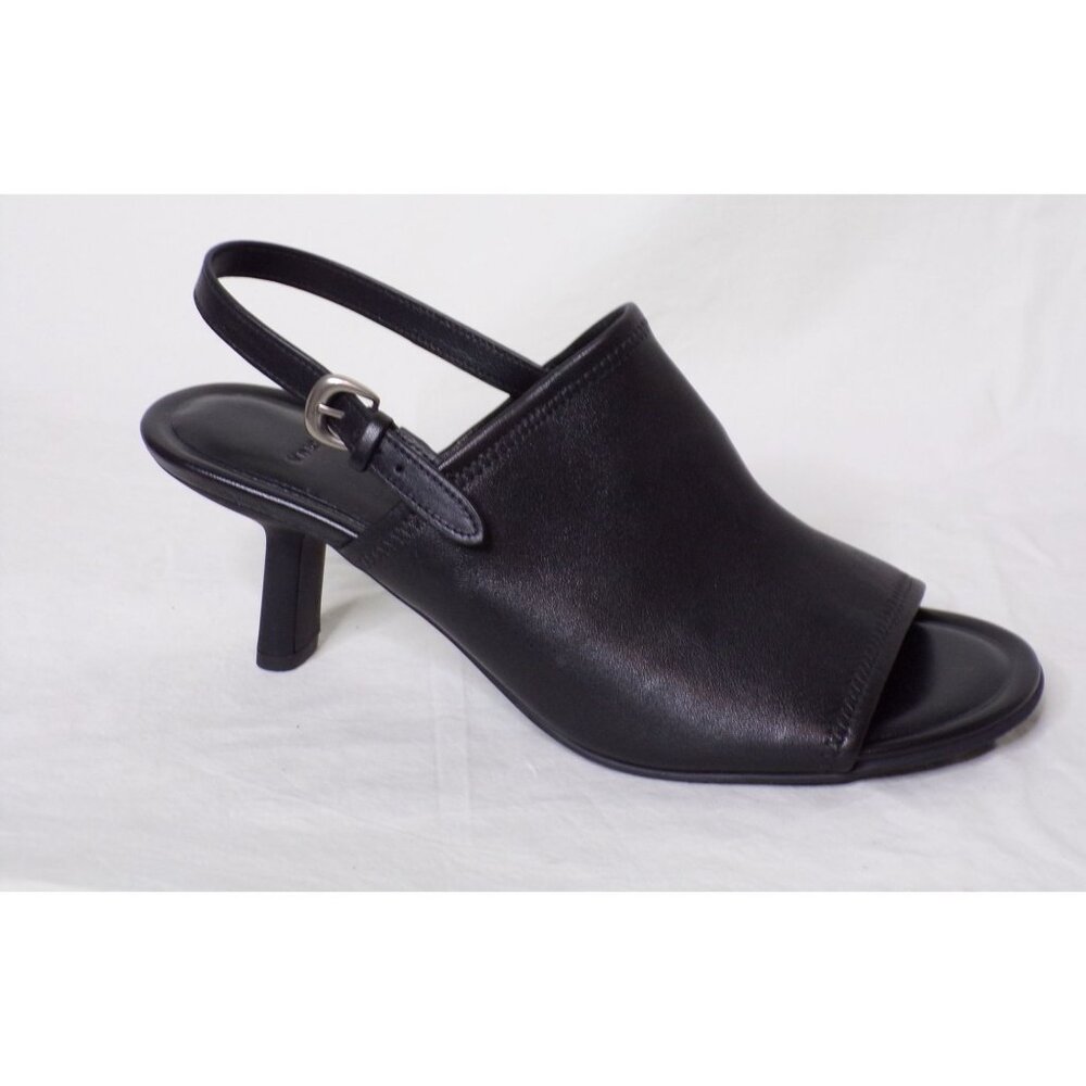 🆕VINCE Jana Slingback Heels Shoe Leather 9 Black - Picture 9 of 13